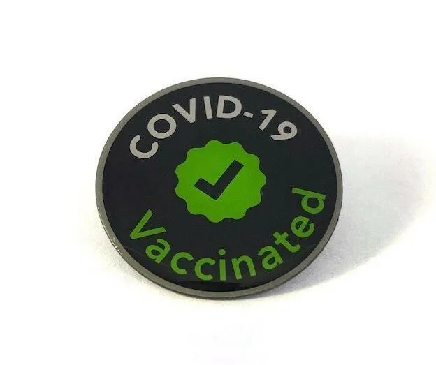 ✔ Covid-19 Vaccinated Lapel Pin