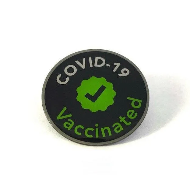 ✔ Covid-19 Vaccinated Lapel Pin