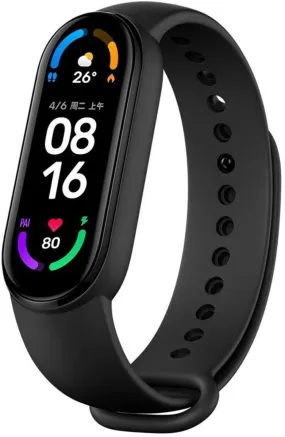 سوار رياضي ذكي شاومي | Mi Smart Band 6, Black BHR4951GL