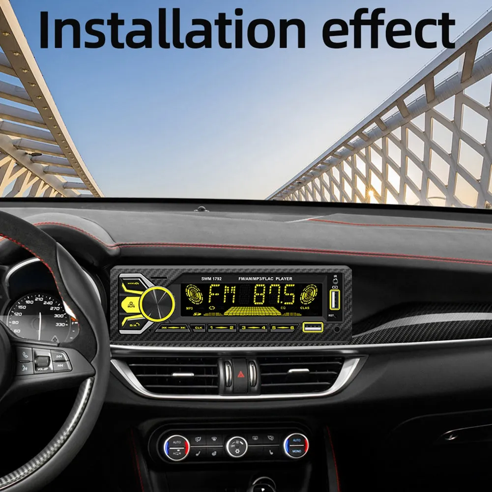 1 Din Car Radio Audio Dual Bluetooth HD Lossless Music Player Usb