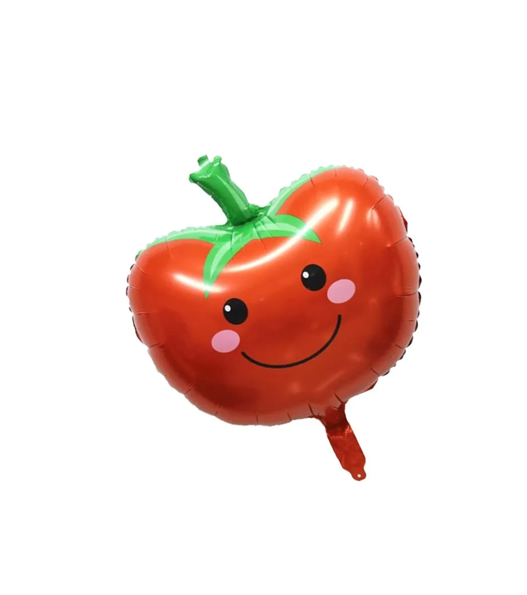 10 Foil Fruit and Vegetable Shaped Balloons Set