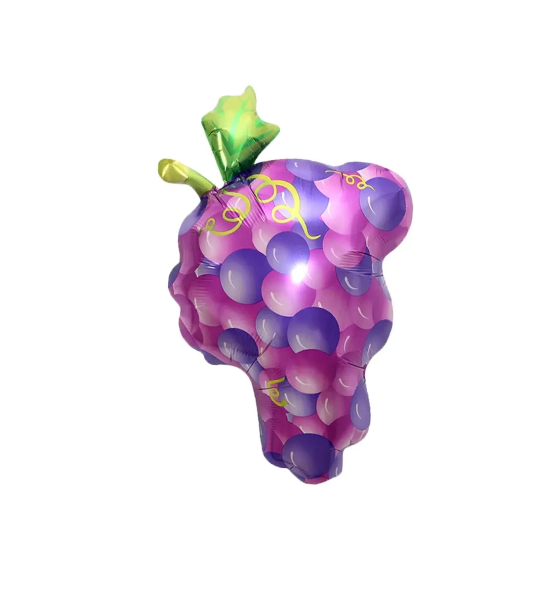 10 Foil Fruit and Vegetable Shaped Balloons Set