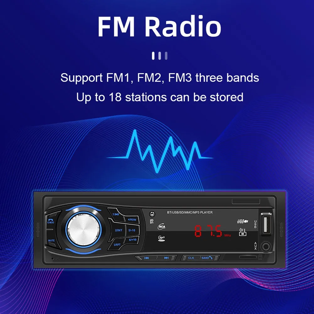 12v Car Multimedia Stereo Bluetooth MP3 Player FM Radio Receiver