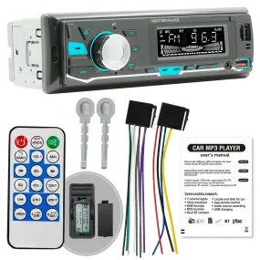 12V Car Radio MP3 Player Support TF USB Drive Colorful Lighting