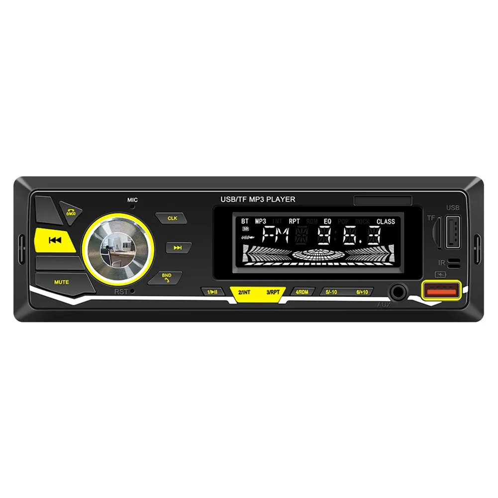12V Car Radio MP3 Player Support TF USB Drive Colorful Lighting