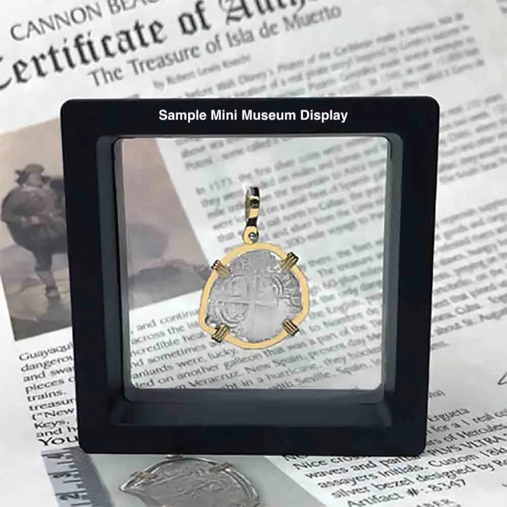 1676 Consolacion Shipwreck Pirate Era 1 Reale Cob 14K White Gold Pendant | Artifact #3641