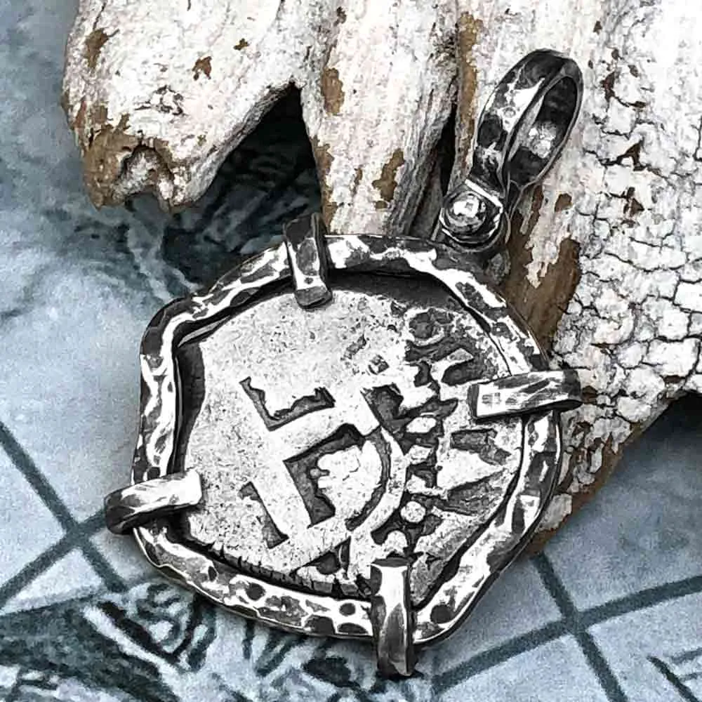 1754 Pirate Era Spanish 2 Reale "Piece of Eight" Sterling Silver TORTUGA COLLECTION Pendant | Artifact #3582