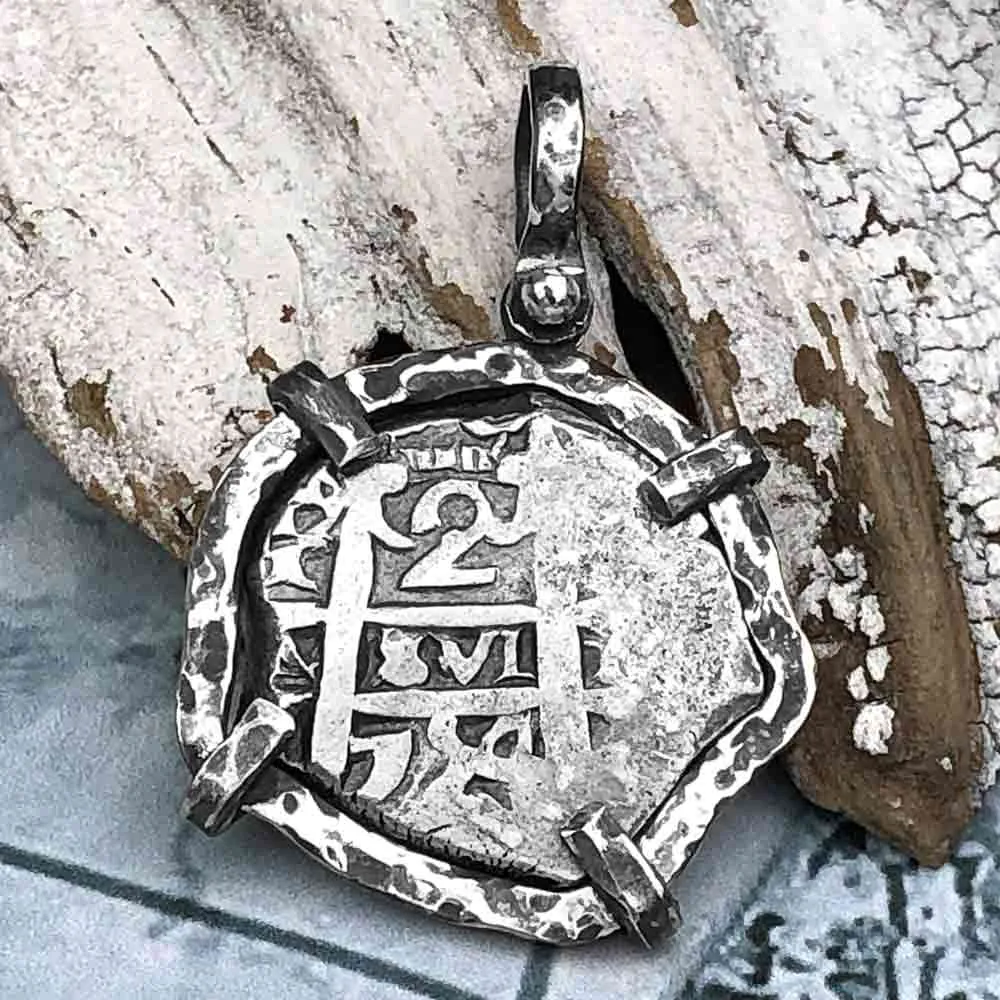 1754 Pirate Era Spanish 2 Reale "Piece of Eight" Sterling Silver TORTUGA COLLECTION Pendant | Artifact #3582