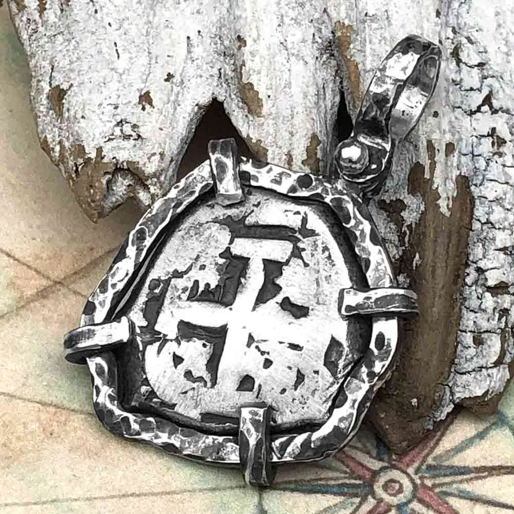 1759 Pirate Era Spanish 2 Reale "Piece of Eight" Sterling Silver TORTUGA COLLECTION Pendant | Artifact #3581