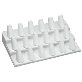 18-Finger Flat Ring Displays, 8.25" L x 4.75" W