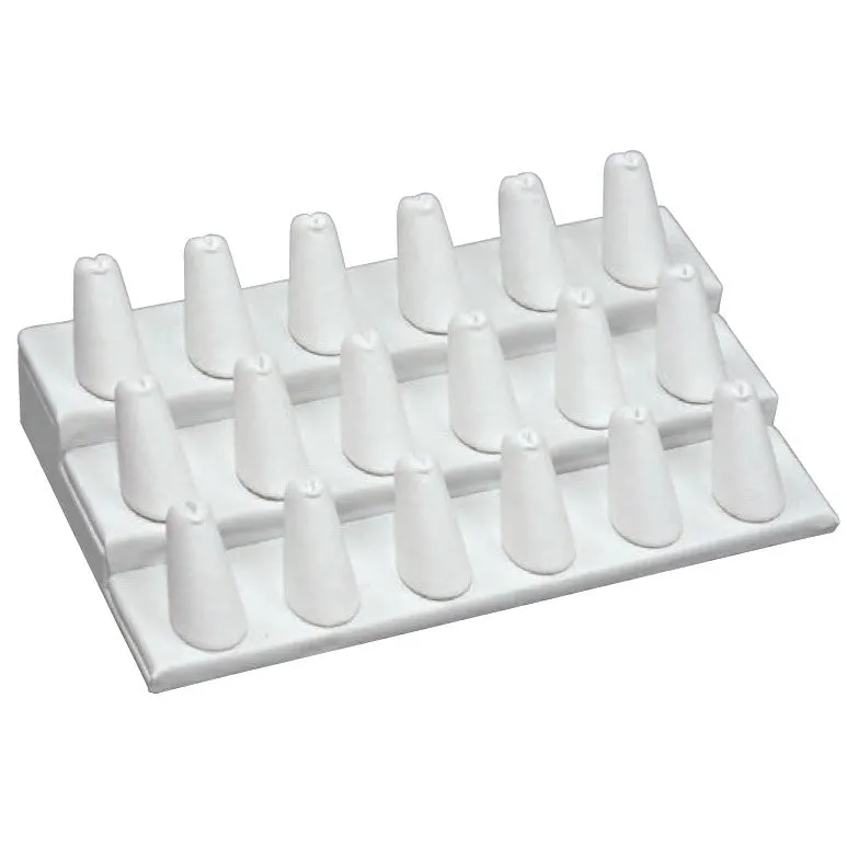 18-Finger Flat Ring Displays, 8.25" L x 4.75" W