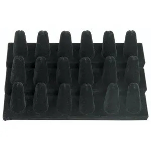 18-Finger Flat Ring Displays, 8.25" L x 4.75" W