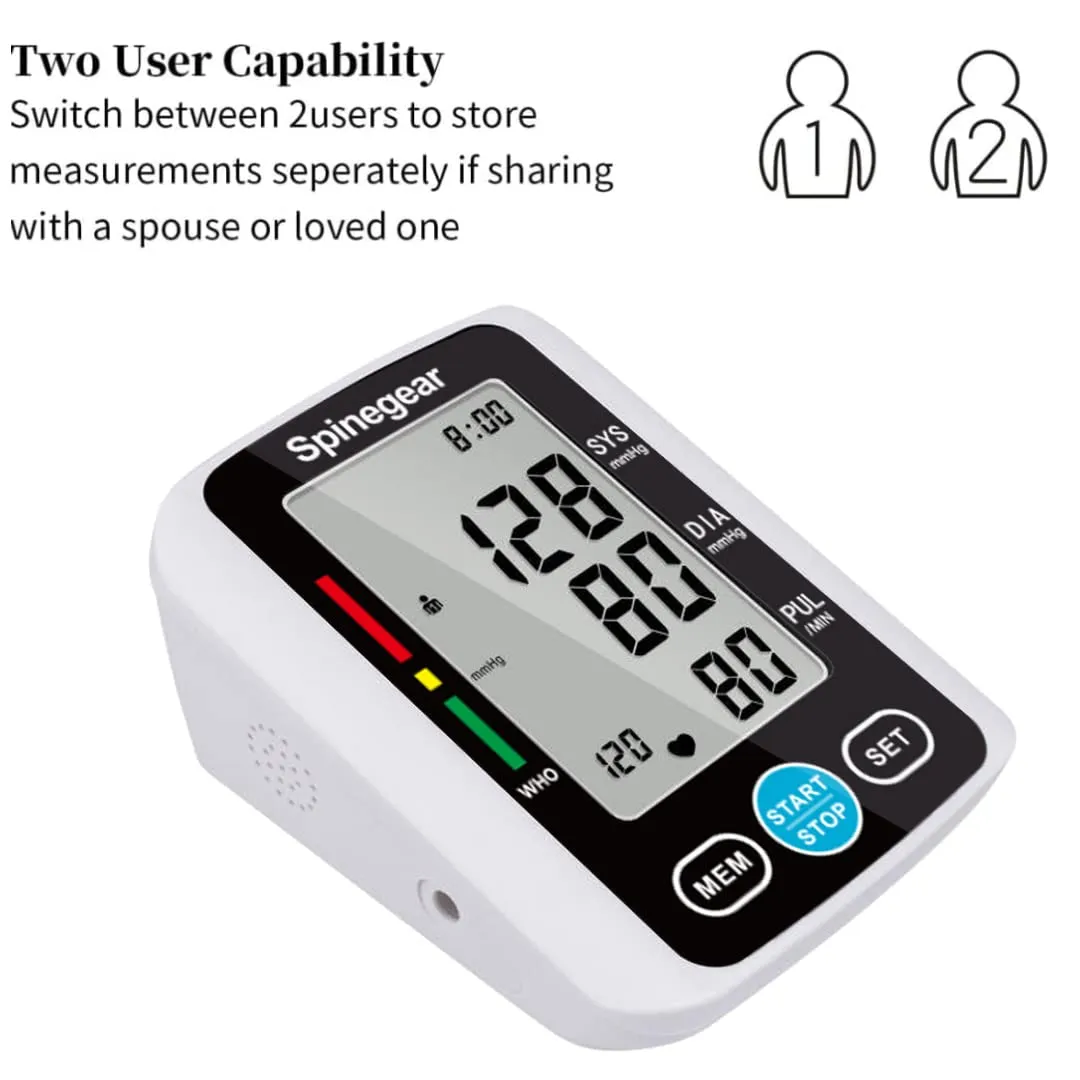 2022 Blood Pressure Monitor for Home use UK CE Approved Digital Upper Arm Cuff BP Machine, USB Powered Auto Pulse Rate Detect Irregular Heartbeat Fast Reading Kit, Large LCD Display & Voice Broadcast