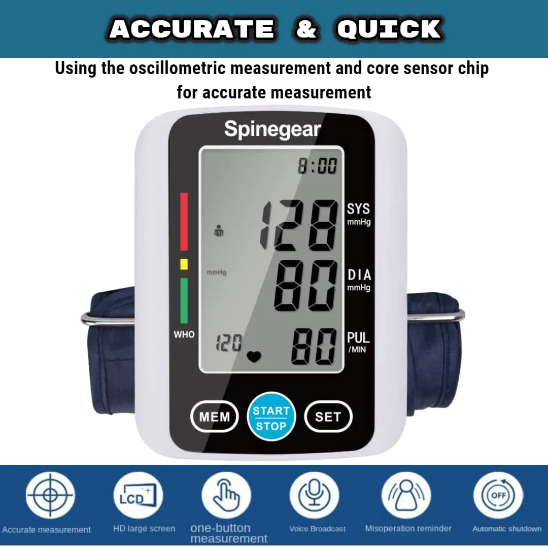 2022 Blood Pressure Monitor for Home use UK CE Approved Digital Upper Arm Cuff BP Machine, USB Powered Auto Pulse Rate Detect Irregular Heartbeat Fast Reading Kit, Large LCD Display & Voice Broadcast