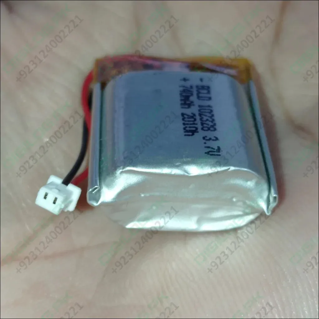 23mm x 28mm x 10mm 3.7v 740ma Li Ion Battery In Pakistan