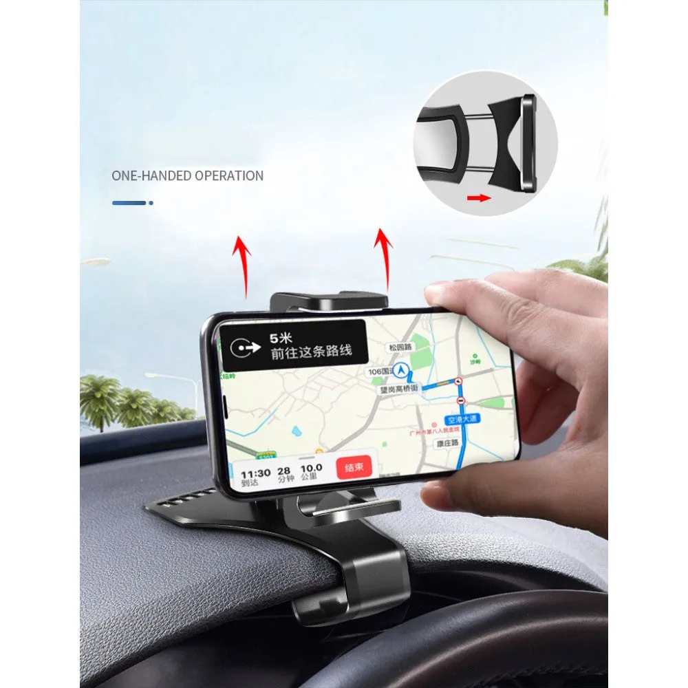 3 in 1 Car GPS Smartphone Holder: Dashboard / Visor Clamp   AC Grid Clip for Jiayu G6 Advanced - Black