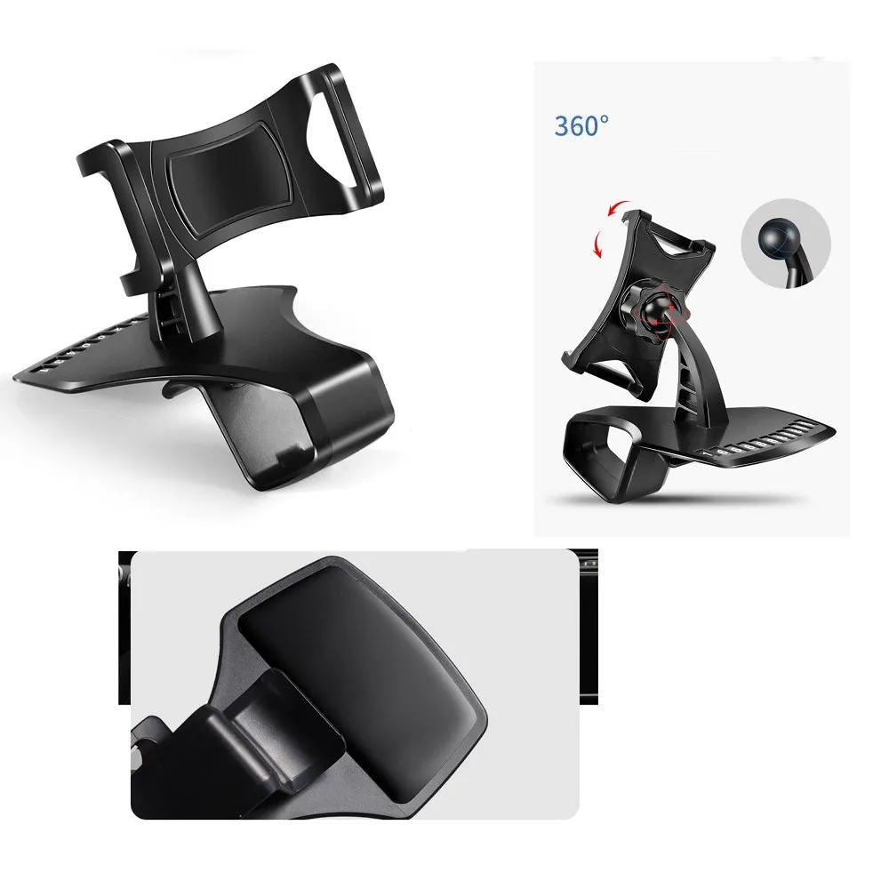 3 in 1 Car GPS Smartphone Holder: Dashboard / Visor Clamp   AC Grid Clip for Jiayu G6 Advanced - Black