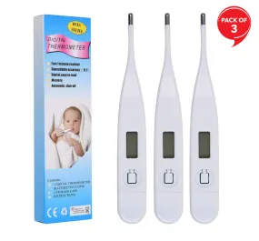 3 Pack: Digital Baby/Adult Thermometer Oral and Rectal for Fever, Newborn, Baby, Kid, Child, Adult
