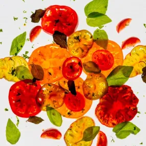 A Tomato Basil Salad 24" Square Banner for Bulletin Boards and Walls