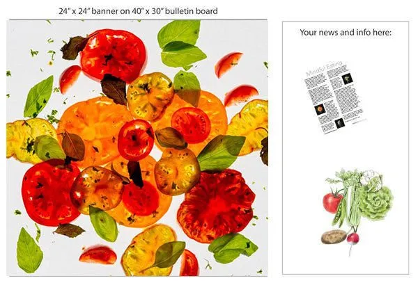 A Tomato Basil Salad 24" Square Banner for Bulletin Boards and Walls