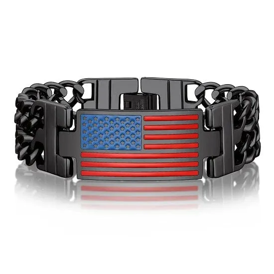 American Flag Memorial Day 4th of July Independence Day Bracelet