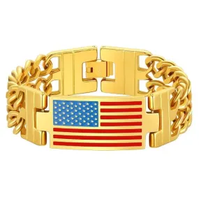 American Flag Memorial Day 4th of July Independence Day Bracelet