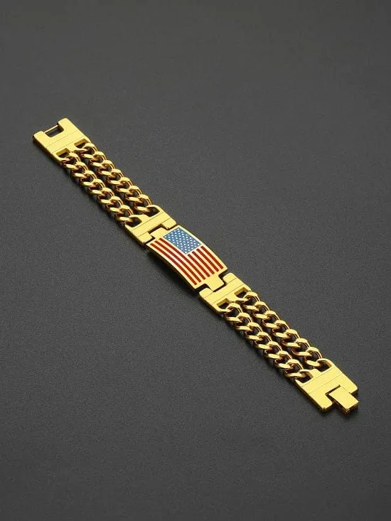 American Flag Memorial Day 4th of July Independence Day Bracelet