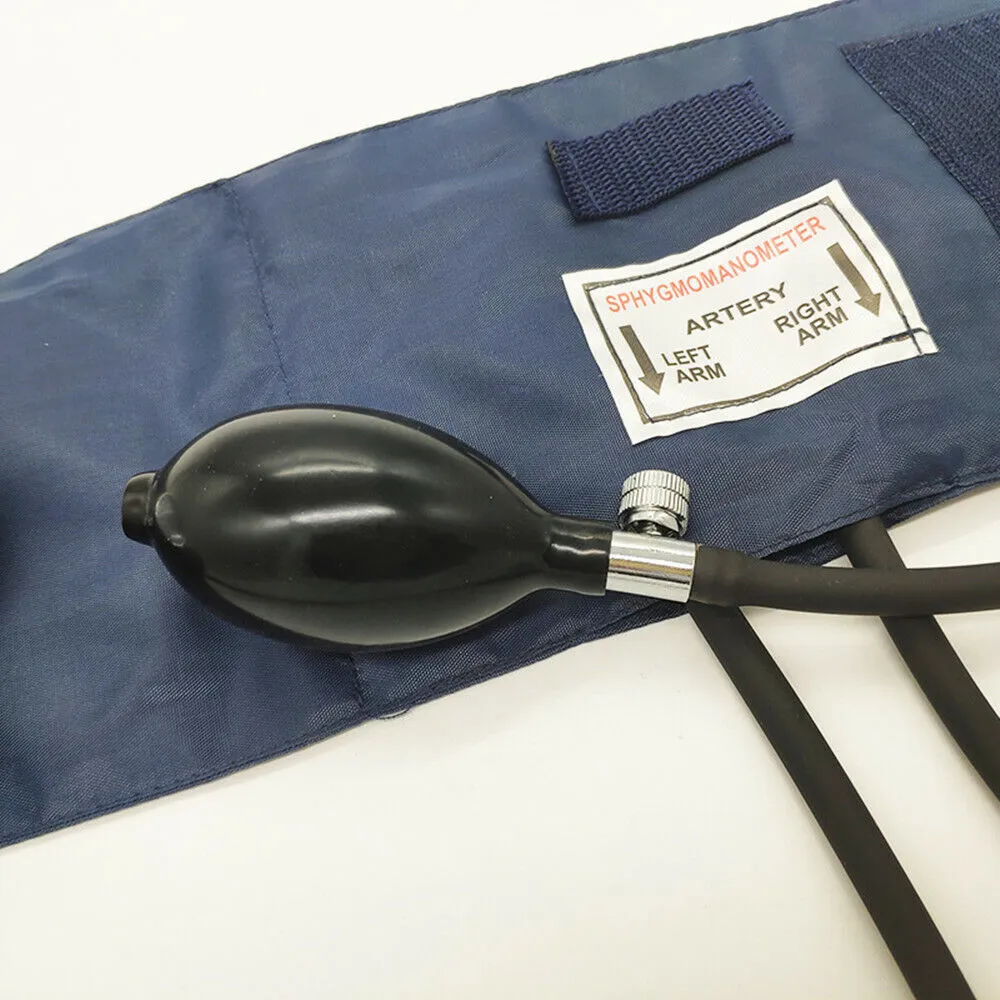 Aneroid Sphygmomanometer Stethoscope Kit Manual Blood Pressure BP Cuff Gauge