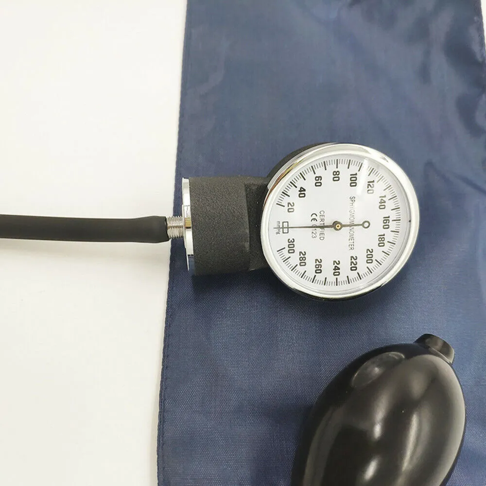 Aneroid Sphygmomanometer Stethoscope Kit Manual Blood Pressure BP Cuff Gauge