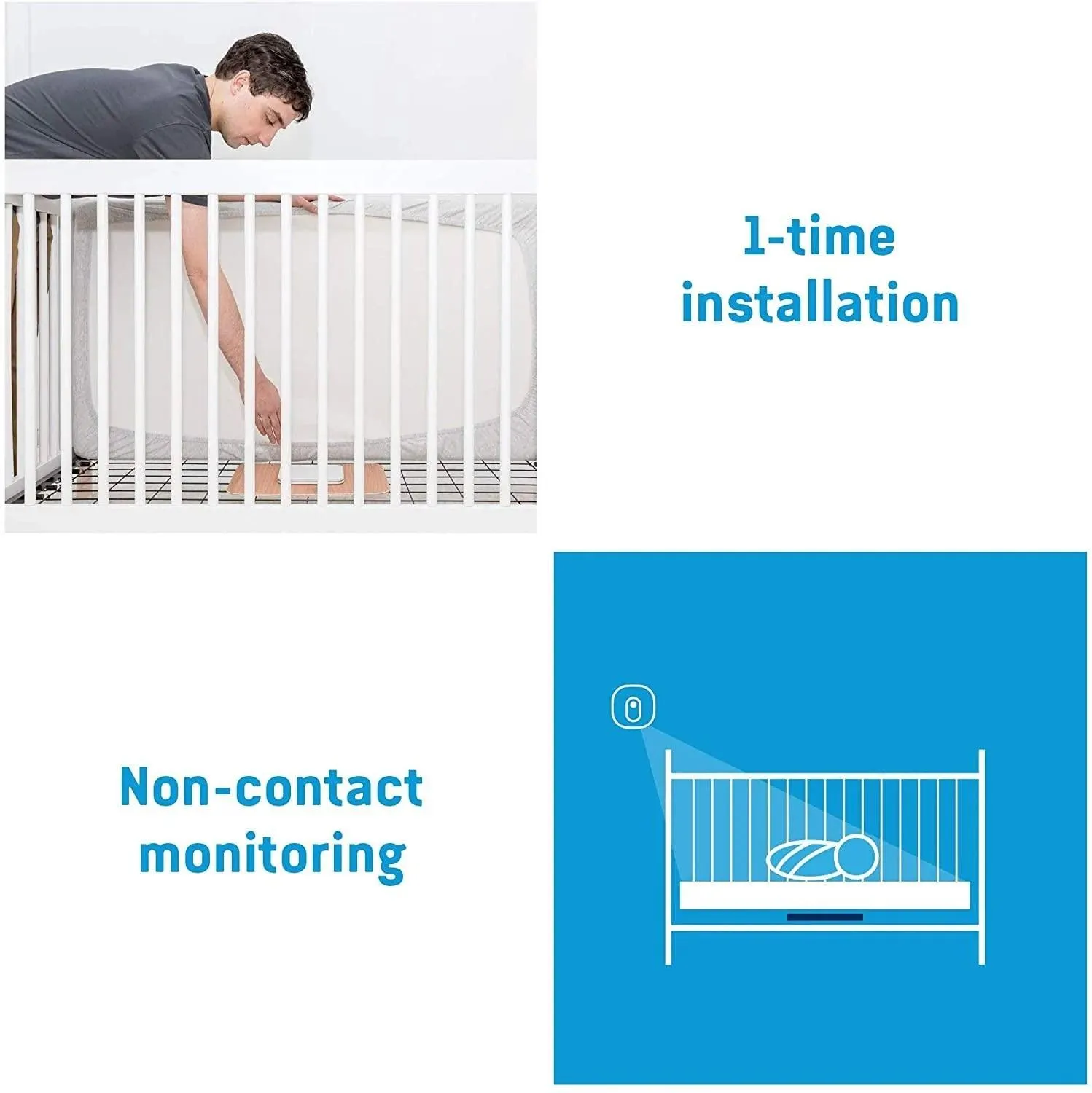 Angelcare AC327 Baby Movement, Sound and Video Monitor, 4.3” Screen