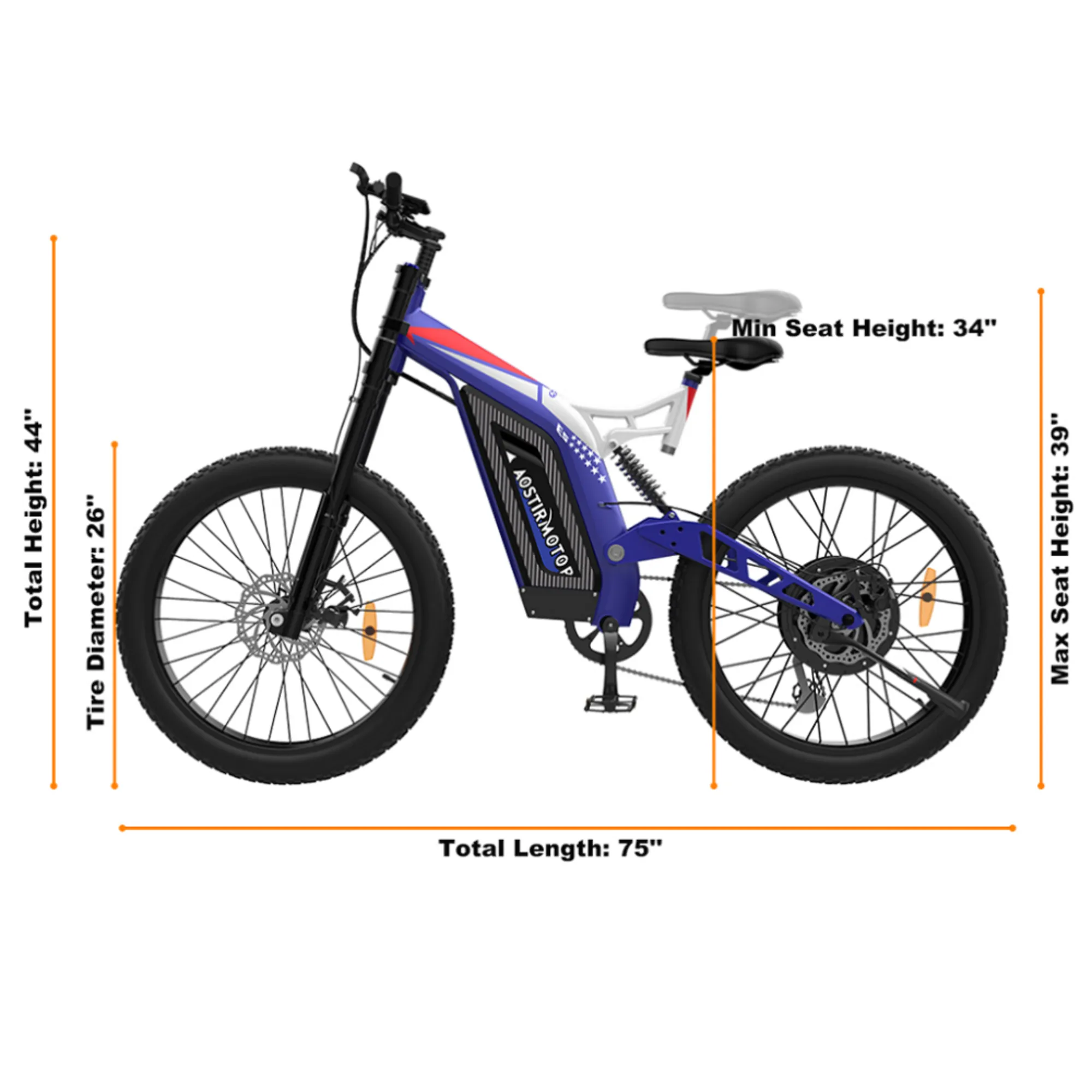 Aostirmotor 1500W S17-1500 High-End Mountain Electric Bike