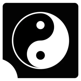Art Factory Glitter Tattoo Stencil - Ying Yang Perfect  591 (5/PK)