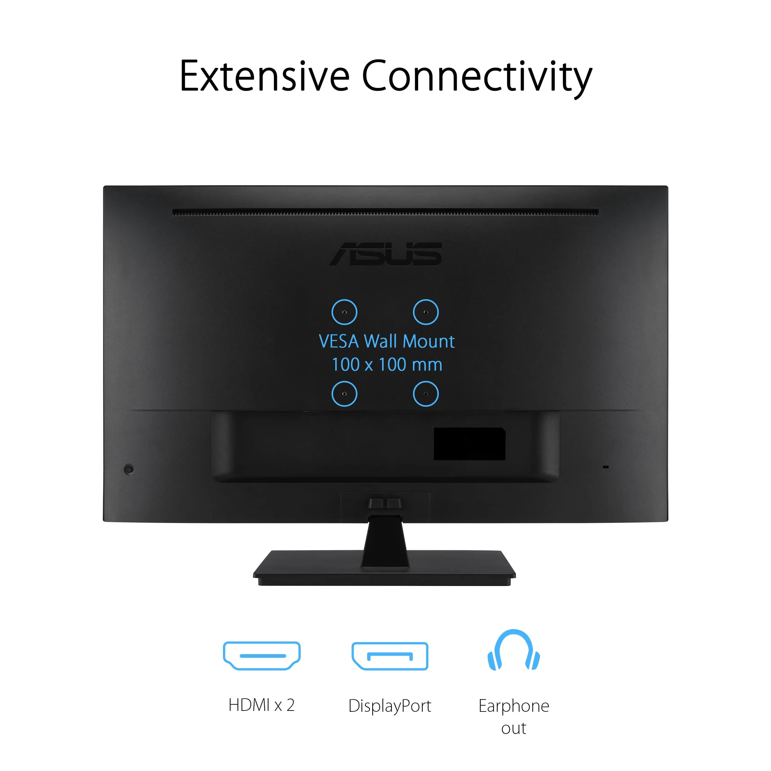 ASUS 31.5” 4K HDR Eye Care Monitor (VP327Q) – UHD (3840 x 2160), 99% sRGB, HDR-10, Adaptive-Sync, Speakers, DisplayPort, HDMI, Flicker Free, Blue Light Filter, VESA Mountable,Black