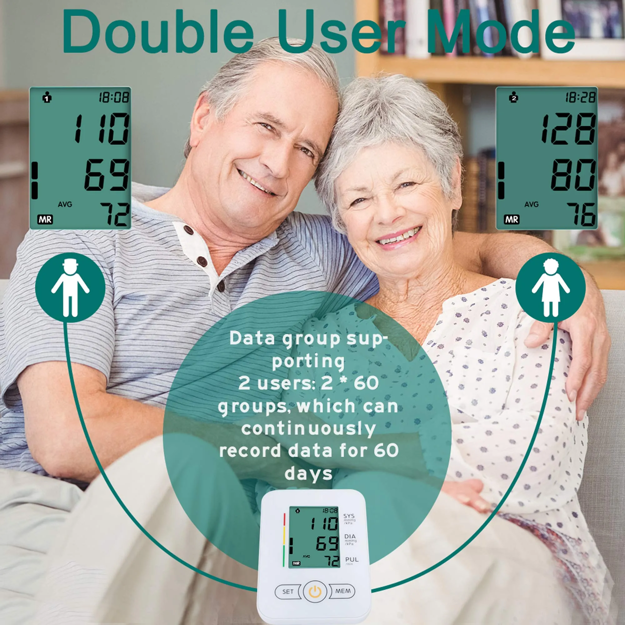 Automatic Arm Blood Pressure Monitors-maguja Automatic Digital Upper Arm Blood Pressure Monitor Arm Machine, Wide Range of Bandwidth, Large Cuff, Large LCD Display BP Monitor, Suitable for Home Use White