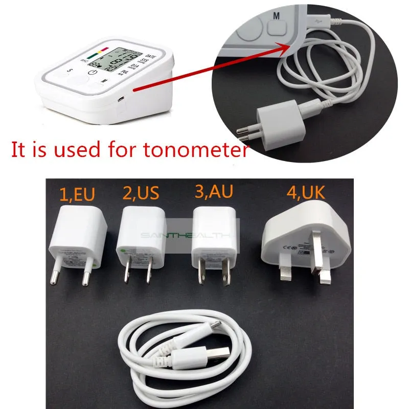 Automatic Digital Arm Blood Pressure Monitor BP Sphygmomanometer Pressure Gauge Meter Tonometer for Measuring Arterial Pressure