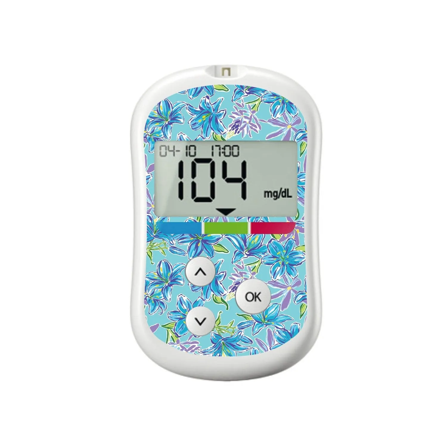Azul Flowers for OneTouch Verio Flex Glucometer