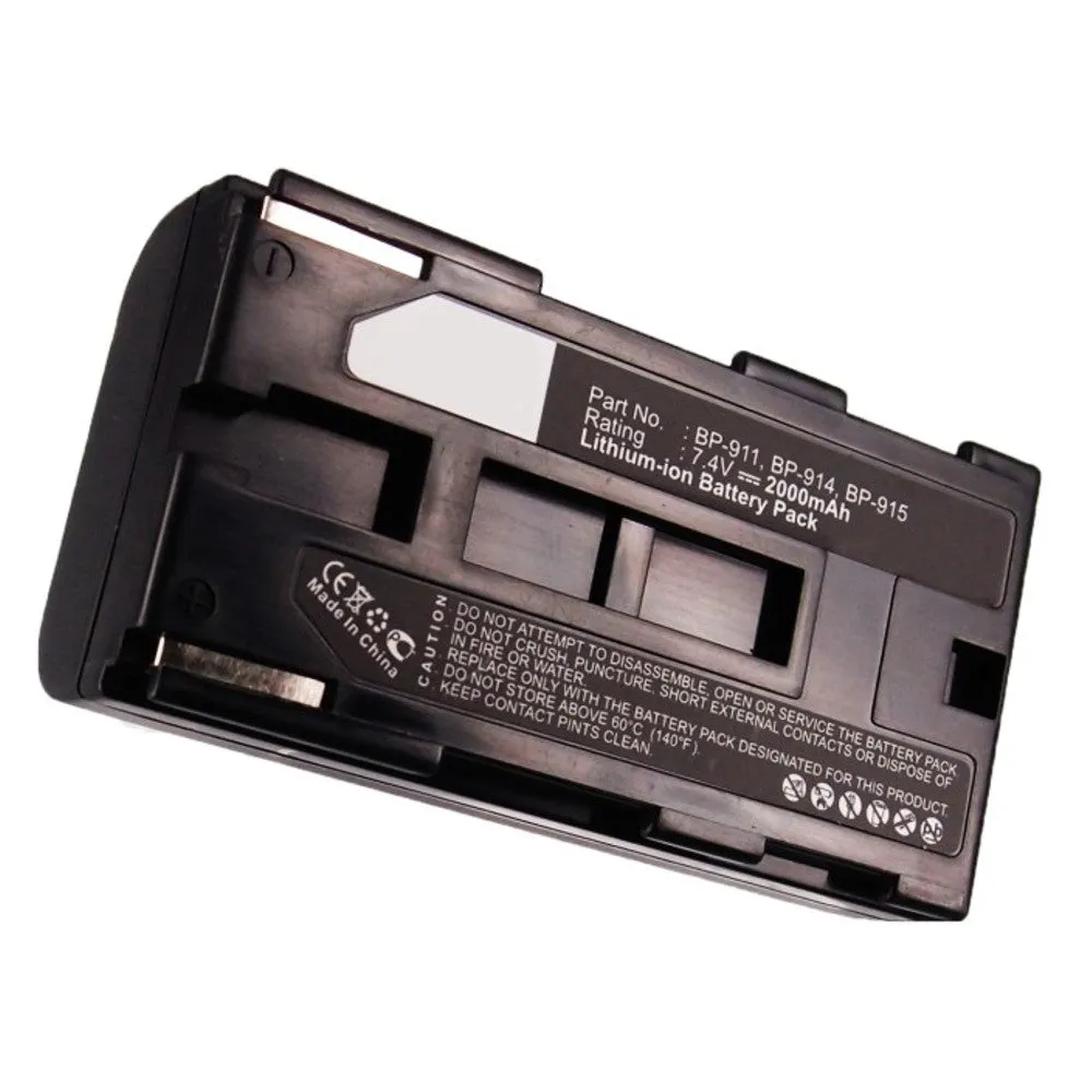 Batteries N Accessories BNA-WB-BP915 Camcorder Battery - Li-ion, 7.4V, 2000 mah, Ultra High Capacity Battery - Replacement for Canon BP-915 Battery