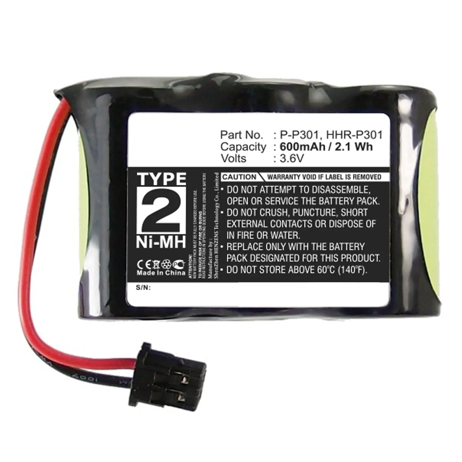 Batteries N Accessories BNA-WB-CPB-407B Cordless Phone Battery - Ni-CD, 3.6V, 300 mAh, Ultra High Capacity Battery - Replacement for Again & Again 2102 Battery