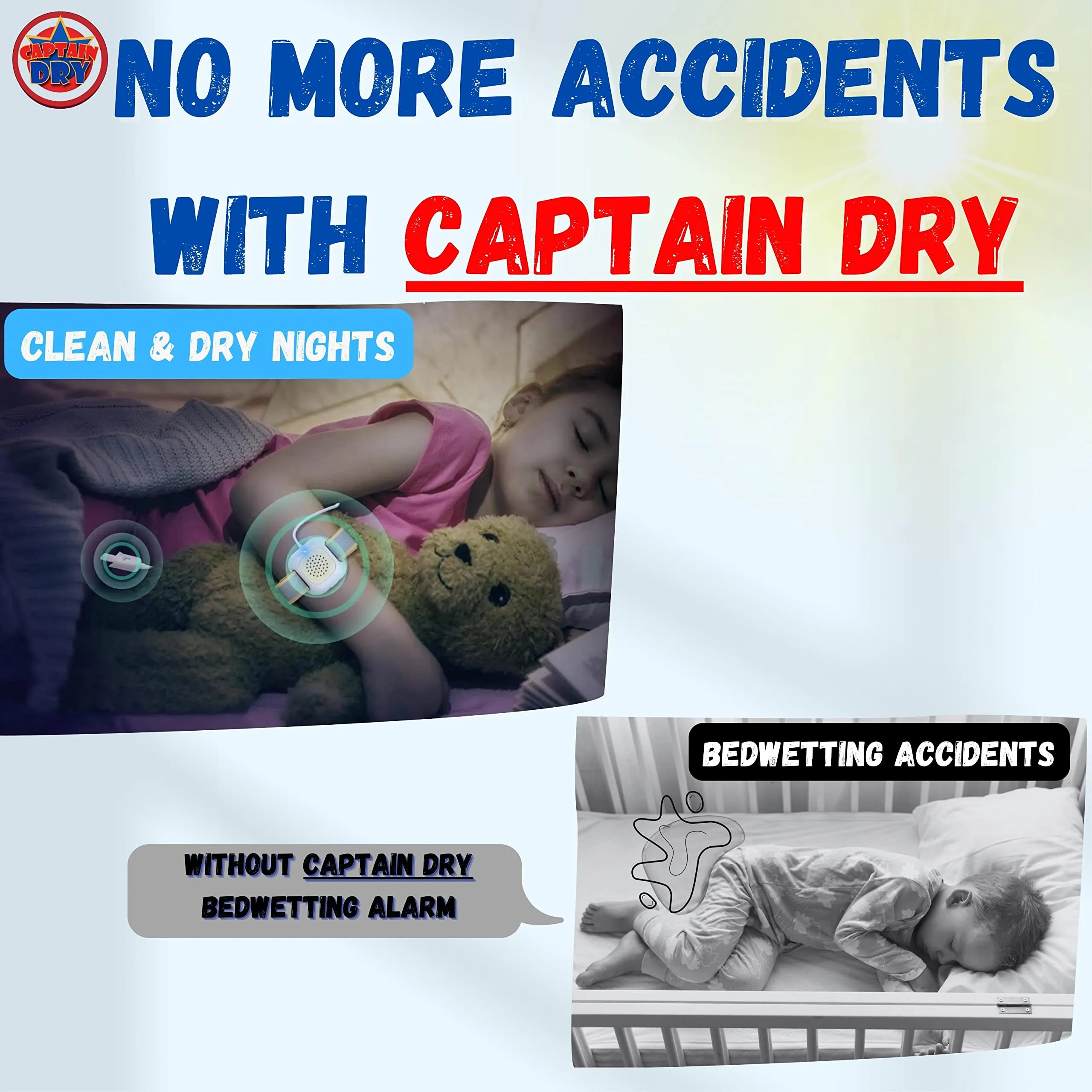 Bedwetting Alarm for Boys and Girls Potty Training Older Children Pee Alarm Potty Timer Bedwetting Monitor Sensor Deep Sleepers Turn Move During Sleep Loud Sound Two Modes