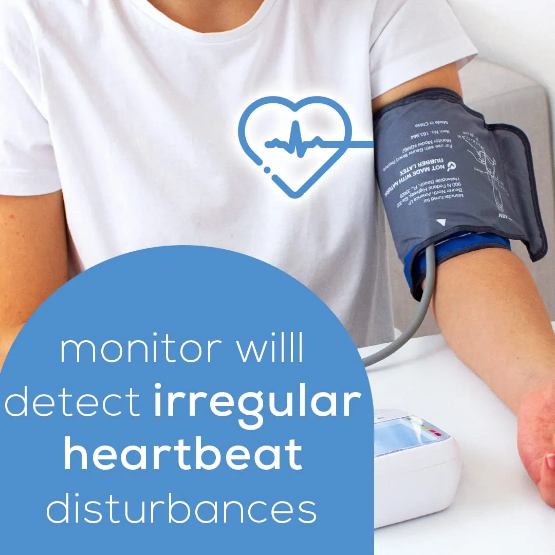 Beurer BM67 Upper Arm Blood Pressure Monitor, Large Cuff, Automatic & Digital, XL LCD Display, Bluetooth with App, Home Use BP Machine Kit | Patented Technology, White BM67 - Bluetooth   Backlit Display