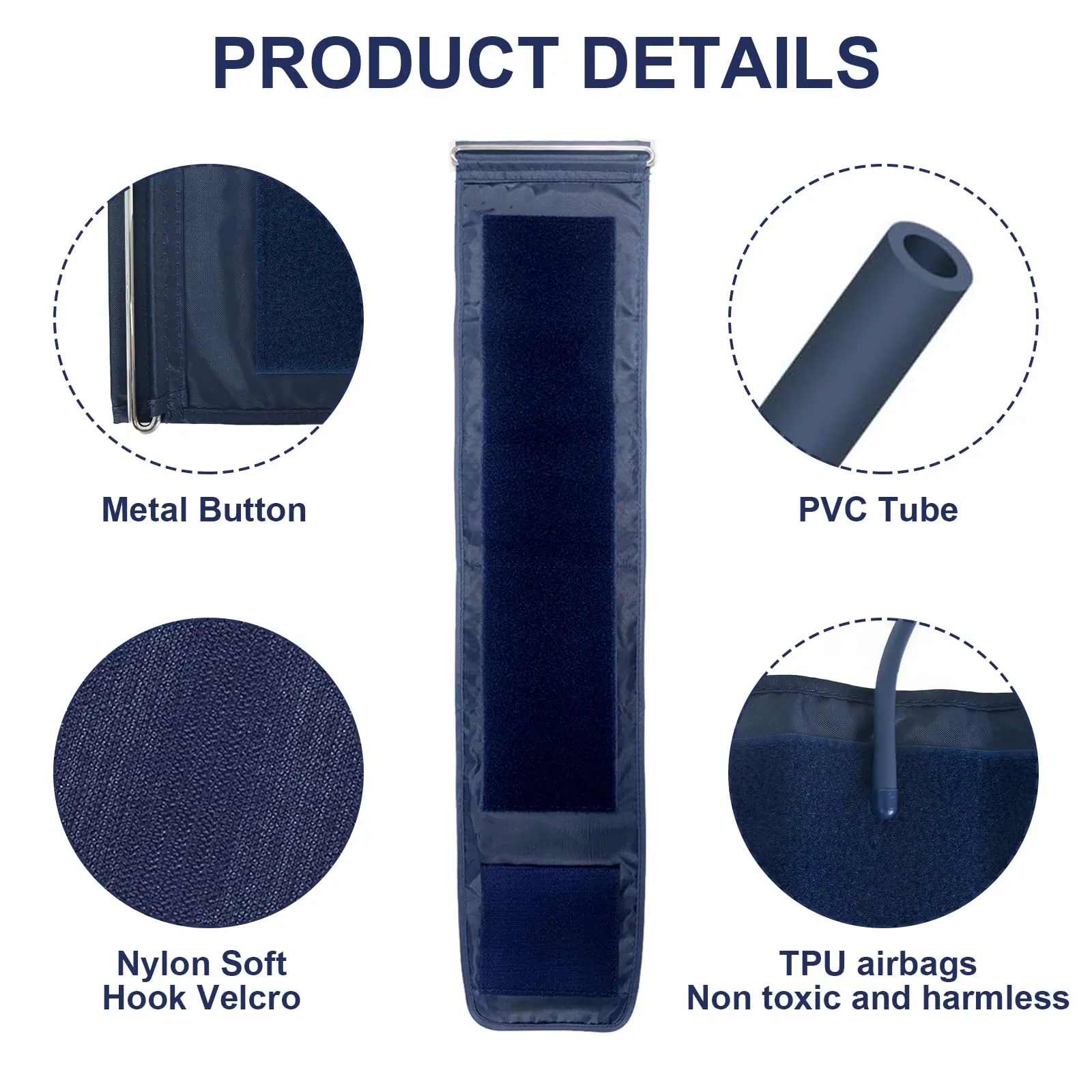 Blood pressure cuff replacement, 1 piece, blood pressure monitor, upper arm blood pressure cuff, Velcro cuff, 22-52 cm, extra large cuff, compatible with most blood pressure monitors (BP device not included).