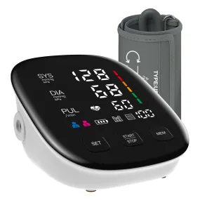 Blood Pressure Monitor, Automatic Upper Arm Blood Pressure Monitors for Home Use with Digital LED Display, Adjustable Blood Pressure Cuff 9-17'' with 2×199 Sets Memory (White) White
