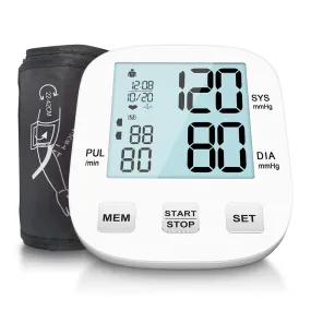 Blood Pressure Monitor-HOLFENRY Blood Pressure Monitors for Home use, Accurate Upper Arm Automatic Digital BP Machine with 9-17inches Adjustable Blood Pressure Cuff and AAA Batteries, FSA/HSA Eligible White