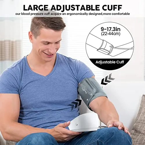 Blood Pressure Monitors, Bp Monitor - Blood Pressure Machine Large Cuff Blood Pressure Monitor Upper Arm Cuff 8.7''-17.3'', Large Screen, 2 Users Total 198 Memories, Clinically Accurate for Home Use