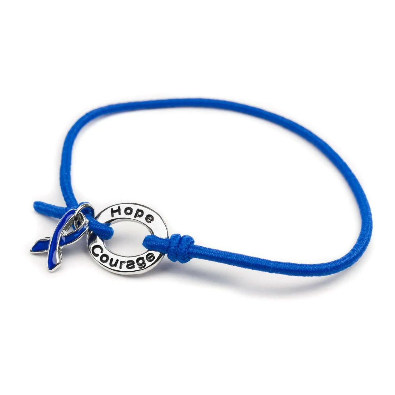 Blue Awareness Stretch Charm Bracelet