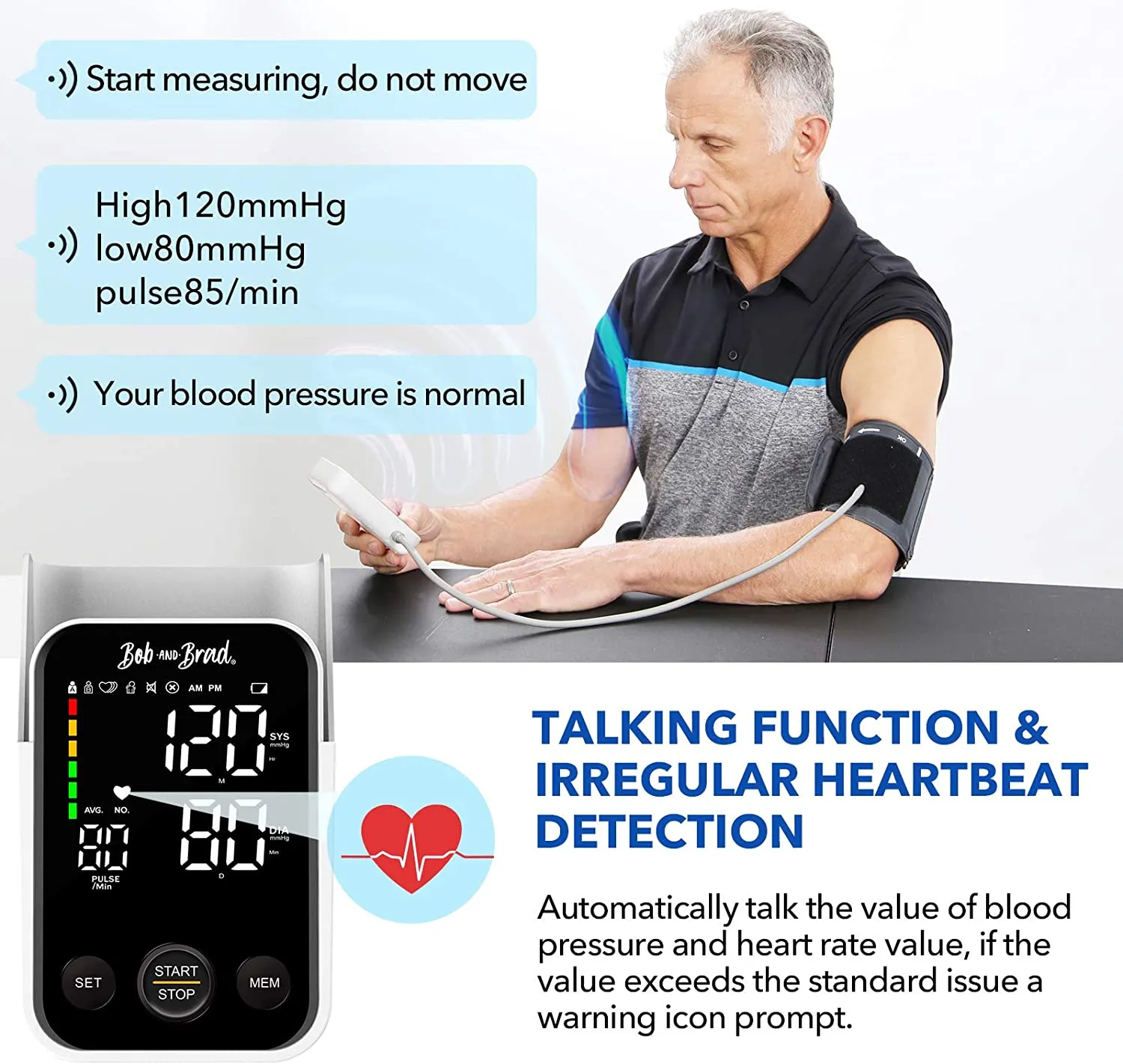 BOB AND BRAD Blood Pressure Monitoring Machine (Open box)