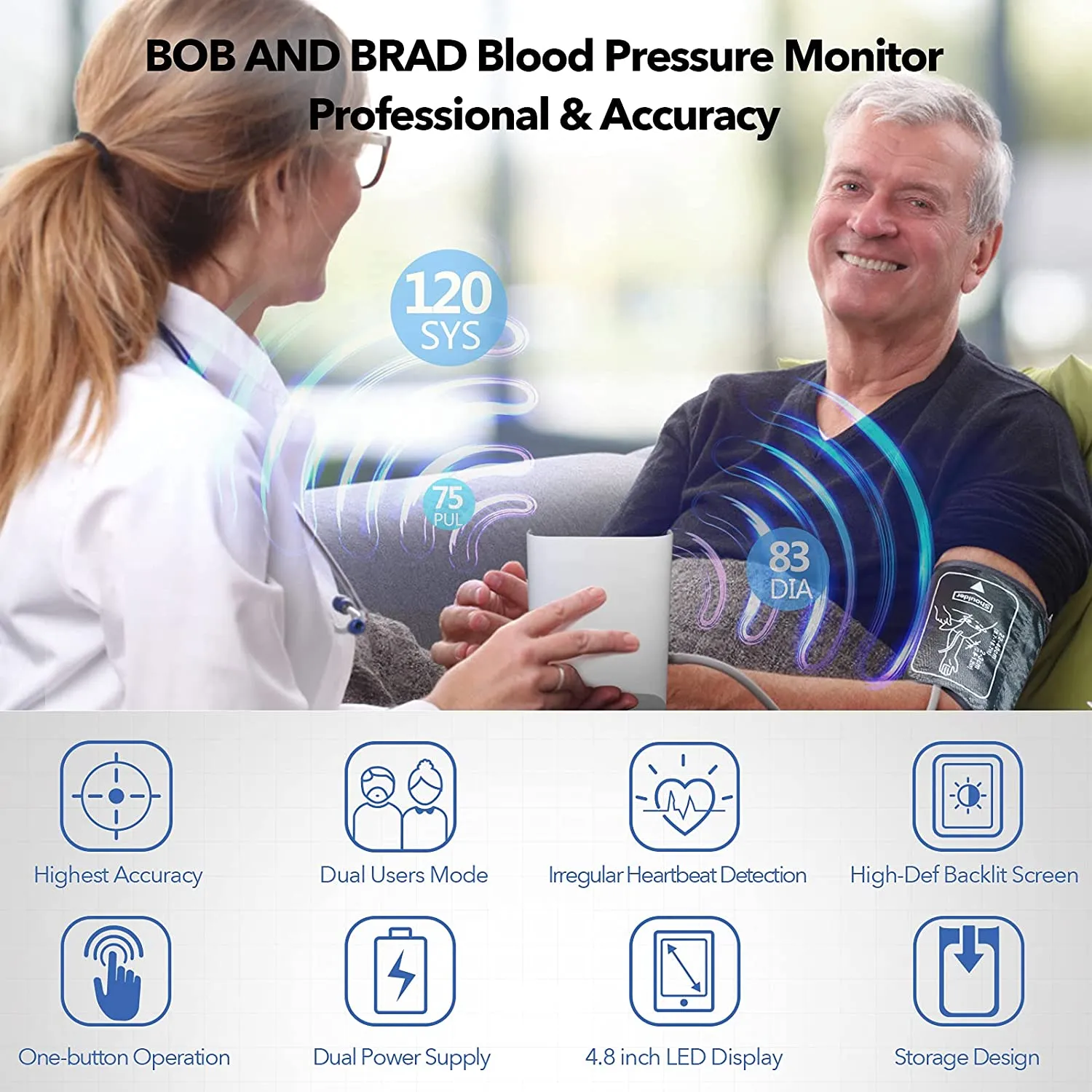 BOB AND BRAD Blood Pressure Monitoring Machine (Open box)