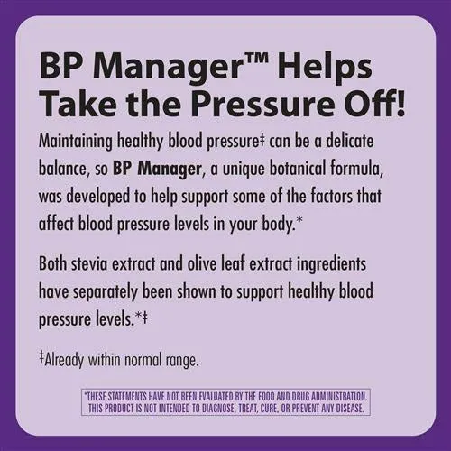 BP Manager 90 tabs by Nature's Way