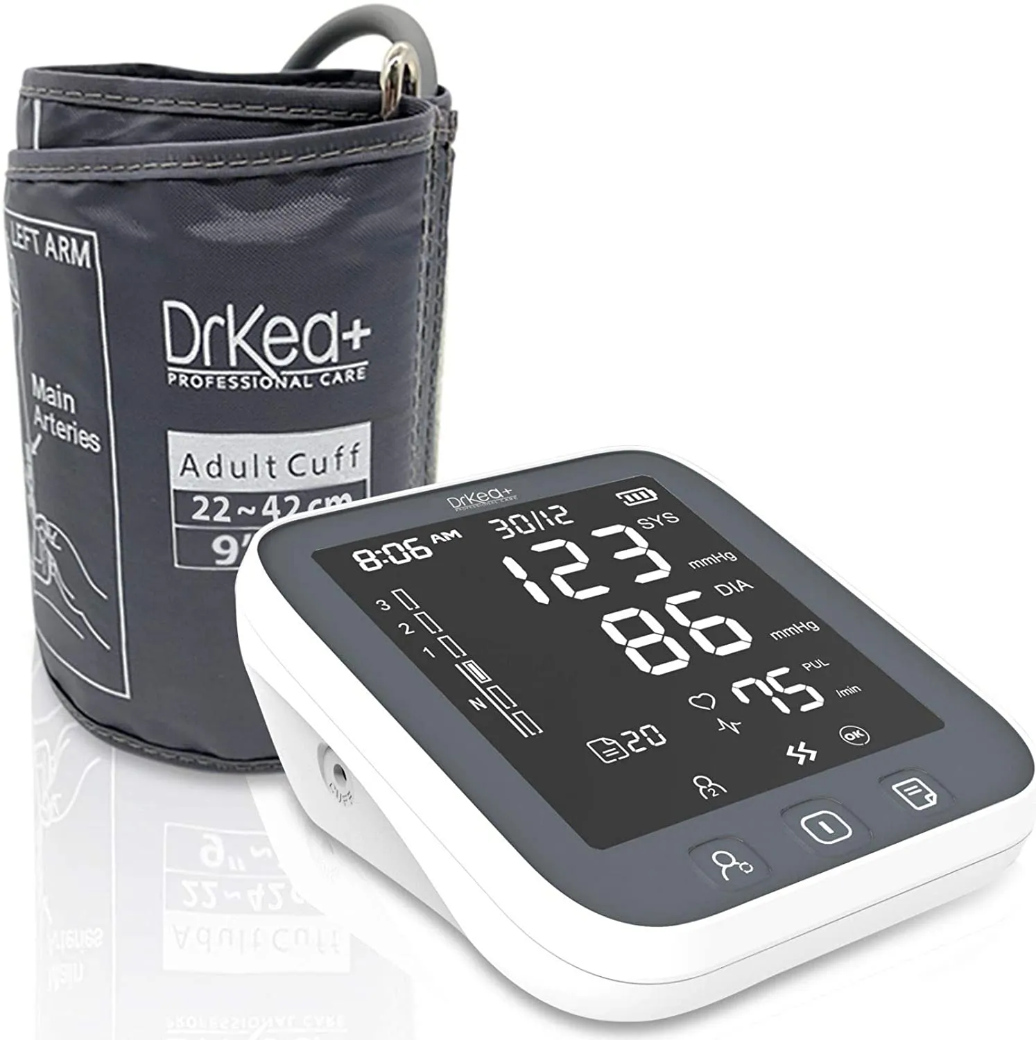 Brand new Blood Pressure Monitor Upper Arm Large Cuff - Automatic Blood Pressure Machine with Led Backlight - Accurate Bp Monitors Kit - 2 Users - 99 Memories with Batteries Included