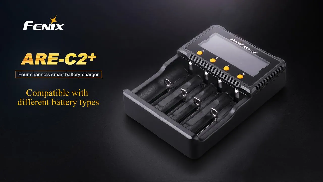 Brand New Fenix ARE-C2 Plus Four channel multi-battery smart charger
